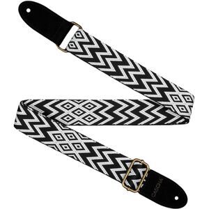 Cascha CUS-JW1 Ukulele Strap Jaqua Ethnic black and white