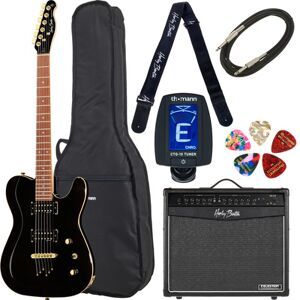 Harley Benton TE-40 TBK Bundle 3 nero traslucido