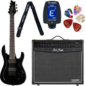 Harley Benton R-457 BK Bundle 3 nero lucido