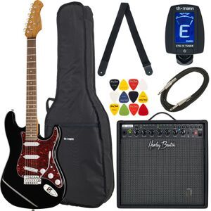 Harley Benton ST-62BK Hot Rod Bundle nero lucido