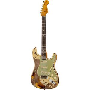 Fender 59 Strat AVWoC3CS Super Relic Aged Vintage White over Chocolate 3 Color Sunburst