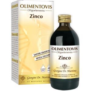 DR.GIORGINI SER-VIS Srl Olimentovis Zinco 200 Millilitri Giorgini Integratore di Zinco Liquido per Sistema Immunitario Pelle Capelli e Unghie