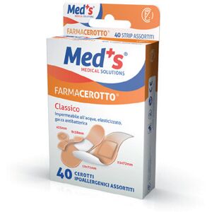 Med's Cerotti In Polietilene Assortiti Farmacerotto Con Adesivo Acrilico Ipoallergenico Cf Da 40 Pz