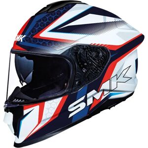 SMK - Casco Titan Slick Blue GL153 Rosso,Blu,Bianco XS