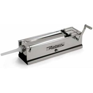 Insaccatrice manuale professionale Reber 8971 N INOX a 2 velocità con carter - Capacità 6,8 Lt