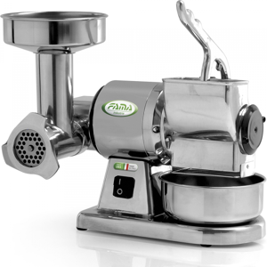 Fama Industrie Fama TG8 - Tritacarne elettrico - Grattugia integrata - Gruppo macinazione in acciaio Inox