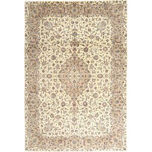 Annodato a mano. Provenienza: Persia / Iran Tappeto Orientale Keshan Tappeto 243X350 Beige/Marrone (Lana, Persia/Iran)