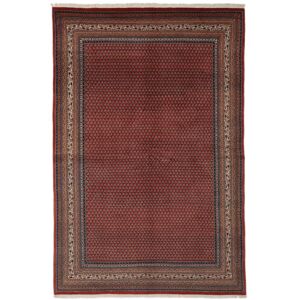 Annodato a mano. Provenienza: Persia / Iran Tappeto Orientale Saruk Mir Tappeto 212X314 Rosso Scuro/Nero (Lana, Persia/Iran)
