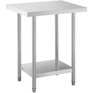 Royal Catering Tavolo acciaio inox - PREMIUM - 76 x 61 cm - 400 kg - RCSSCB-76X61-E