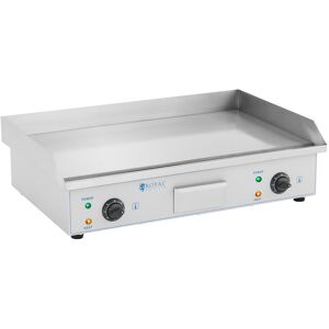 Royal Catering Fry top elettrico - Piastra liscia in acciaio inox doppia - 73 cm - 2 x 2200 W RC-EG73