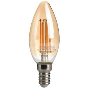 601.01097 Lampada LED E14 4W a Filamento Ambrata, Dimmerabile - C35