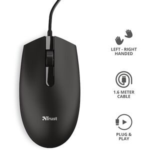 Trust MOUSE FILO BASI WIRED NERO 24271
