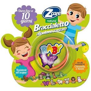 IBSA Zcare Natural Baby - Braccialetto antizanzare per bambini resistente all'acqua, 1 pezzo