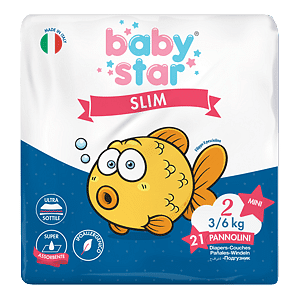 Farvima Medicinali Spa Pannolini Babystar Slim 3/6kg Taglia 2 Mini 21 Pezzi