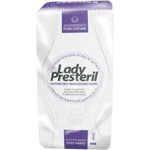 Lady Presteril Assorbenti Post-Parto in Puro Cotone 20 Assorbenti