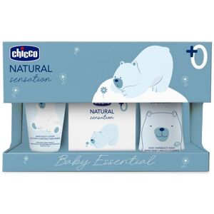 Chicco Natural Sensation Cofanetto Baby Essential Detergente + Crema + Acqua Profumata