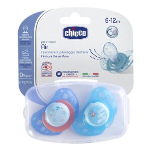 Chicco Succhietto Air Silicone Boy 6-12m 2 Pezzi