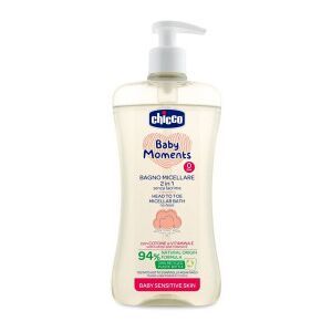 Chicco Baby Moments Bagno Corpo Capelli Micellare 500ml - Detergente Delicato per la Pelle Sensibile