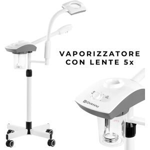 Tuttoperlestetica Vaporizzatore con Ozono + Lampada Lente 5X Professionale per Estetista e Centro Estetico