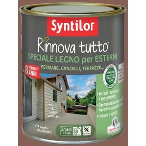 SYNTILOR Vernice da esterno per legno Rinnova Tutto marrone terracotta opaco, 0.75 l