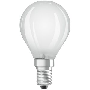 Osram Set da 2 lampadine LED, E14 sferico, opaco, luce calda, 4W= 470LM (equiv 40 W), 300°,