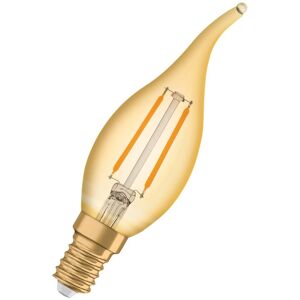 Osram Lampadina LED filamento, E14 colpo di vento, ambrato, luce calda, 1.5W= 120LM (equiv 12 W), 300°,