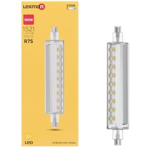 LEXMAN Lampadina LED, R7S faretto, trasparente, luce calda, 10.7W= 1521LM (equiv 100 W), 130°,