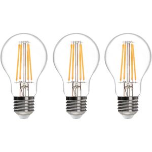 On Set da 3 lampadine LED filamento, E27 goccia, opaco, 7W= 1055 LM (equiv 70 W), 360°,