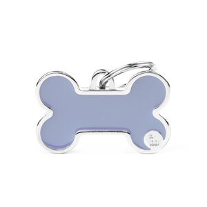 MyFamily Medaglietta per Cani Personalizzabile Osso Basic Handmade Lilla L