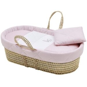 Cambrass Culla Cesta in Palma con Manici con Rivestimento ESSENTIA ROSA