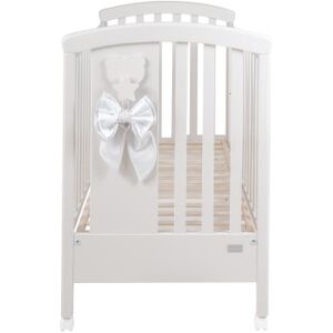 Picci Letto Bianco in faggio con decoro Orso/Stella Fiocco Tortora