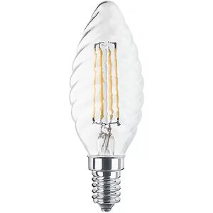 Lampadina Led a Filamento E14 C35 a tortiglione 4W Bianco caldo 2700K Neos