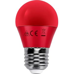 Lampadina Led E27 G45 a sfera 4W Rossa Aigostar