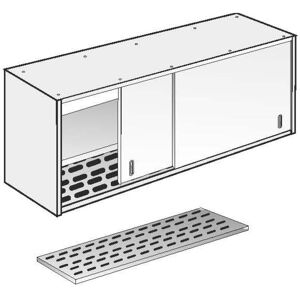 ACA Sistemi Pensile Inox con Sgocciolatoio Fisso Inoxline AISI 304 1 Ripiano L 180 x P 40 x H 60 cm