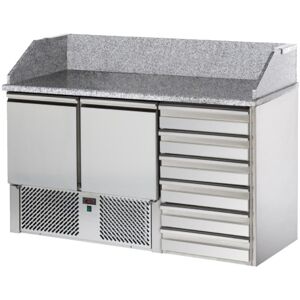 Tecnodom Saladette 2 Porte 6 Cassetti Neutri Piano in Granito