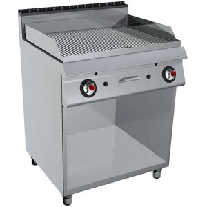 GC Cooking FryTop Professionale a Gas Piastra Rigata Profondità 70