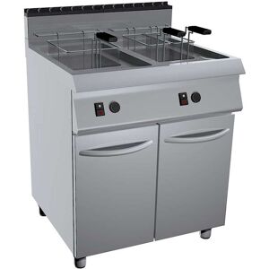 GC Cooking Friggitrice Professionale a Gas su Mobile Capacità 13+13 l Profondità 70