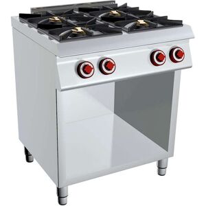 GC Cooking Cucina Professionale a Gas 4 Fuochi Profondità 90