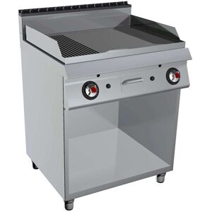 GC Cooking FryTop Professionale a Gas Piastra 2/3 Liscia 1/3 Rigata Profondità 90