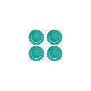 Bordallo Pinheiro 'fantasia' Dinner Plate, Set Of Four, Acqua Green