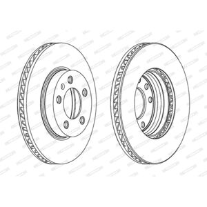 Ferodo Disco freno DDF1591LC-1 anteriore, ventilato, 1 Pezzo