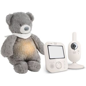 Philips Avent Baby Monitor SCD891/26+NATTOU Sleepy Bear Grey confezione regalo per bebè 0 m+