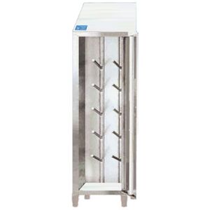 Armadio portastivali in acciaio inox 304 con 1 anta L500xP400xH2150 mm