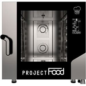 Forno gastronomia elettrico combinato convezione vapore per 10 teglie GN 2/1 comandi touch base