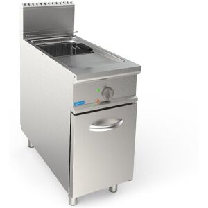 Friggitrice professionale a gas su mobile con vasca pulita singola da 17 lt