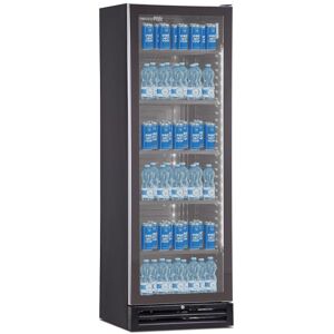 Vetrinetta frigo bibite da 382 lt premium nera temperatura da 0°C a +10°C