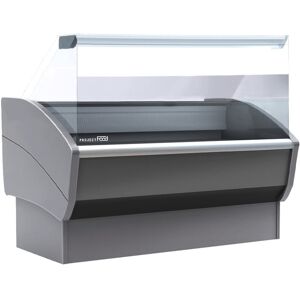 Banco frigo per gastronomia full-optional semi-ventilato temp. da +2°C a +5°C L296 cm con vetro dritto linea ATENE