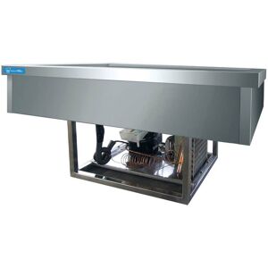 Vasca refrigerata (temp. da -5°C a +5°C) da incasso per 3 bacinelle GN 1/1 a refrigerazione statica e gruppo incorporato