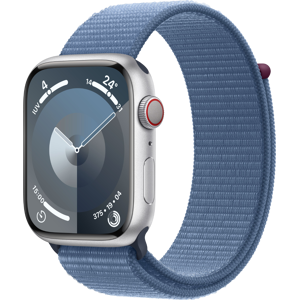 Apple Watch Series 9 GPS 45mm Alluminio Argento Cinturino Tessuto Sport Loop Blu Inverno EU