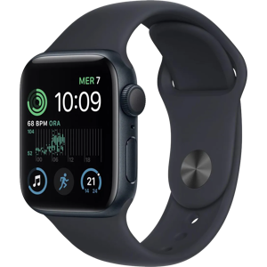 Apple Watch SE (2a generazione) GPS 40mm Alluminio Mezzanotte Cinturino Sport Mezzanotte EUROPA MNJT3TY/A
